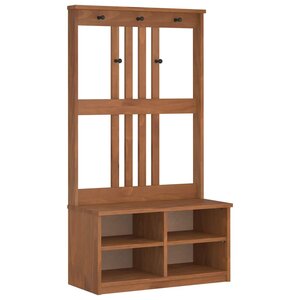 vidaXL Portemanteau SANDNES 87x40x159 5 cm bois massif pin