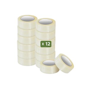 Pack and Move - Lot 12 Rouleaux Ruban Adhésif Transparent Pour Emballage Et Déménagement - 100 M - Qualité Premium