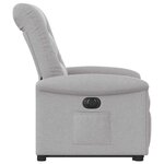vidaXL Fauteuil inclinable électrique gris nuage tissu