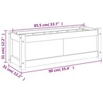 vidaXL Jardinière 90x31x31 cm bois massif douglas