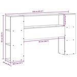 vidaXL Tête de lit avec rangement blanc 150 cm bois massif de pin