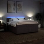 vidaXL Sommier à lattes de lit avec matelas Marron foncé 180x200 cm