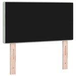 vidaXL Tête de lit LED avec tête de lit Gris clair 80 cm Polyester