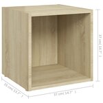 vidaXL Meubles TV 2 Pièces chêne sonoma 37x35x37 cm bois d’ingénierie
