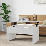 vidaXL Table basse Blanc 80x50 5x41 5 cm Bois d'ingénierie