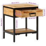 vidaXL Cabinet de chevet avec tiroir Marron 40 x 35 x 50 cm