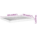 vidaXL Matelas en mousse blanc 120x220 cm 7 zones dureté 20 ILD