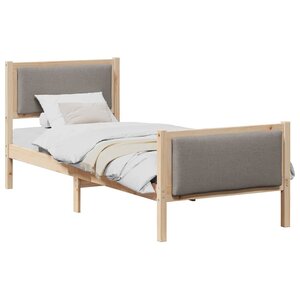 vidaXL Cadre de lit avec tête de lit Taupe 80 x 200 cm tissu