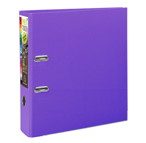Classeur à levier Prem'Touch dos 80mm A4 violine x 10 EXACOMPTA