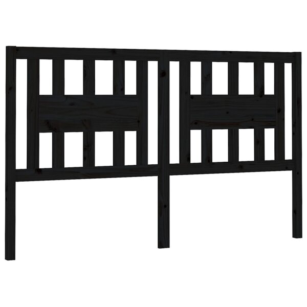 vidaXL Tête de lit Noir 166x4x100 cm Bois massif de pin