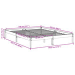 vidaXL Cadre de lit extra long sans matelas 140x220 cm bois massif pin
