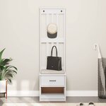 vidaXL Portemanteau SANDNES blanc 45x40x159 5 cm bois massif pin