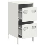 vidaXL Buffet blanc 35x39x73 5 cm acier laminé à froid
