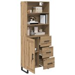 vidaXL Haut Armoire avec tiroir Chêne artisanal 69 5 x 34 x 180 cm