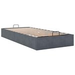 vidaXL Cadre de lit ottoman sans matelas gris foncé 90x200 cm velours