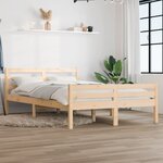 vidaXL Cadre de lit Bois massif 160x200 cm