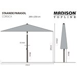 Madison Parasol Corsica 200x250 cm écru