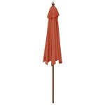 vidaXL Parasol de jardin avec mât en bois terre cuite 299x240 cm