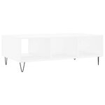 vidaXL Table basse blanc 104x60x35 cm bois d'ingénierie