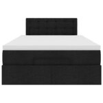 vidaXL Lit ottoman avec matelas et LED noir 120x190 cm tissu