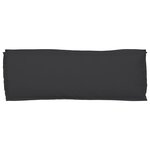 vidaXL Coussin pour banc de palette Noir 110 x 40 x 8 cm Tissu Oxford