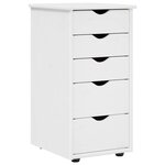 vidaXL Armoire 34 x 39 x 61 5 cm Bois de Pin Massif Blanc