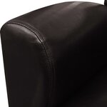 vidaXL Chaise de canapé Marron foncé Similicuir