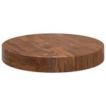 vidaXL Plateau de table Marron Clair Ø 30 x 4 cm Bois de chêne massif