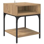 vidaXL Table de chevet 2 Pièces Chêne artisanal 40 x 40 x 50 cm