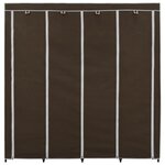 vidaXL Garde-robe avec 4 compartiments Marron 175x45x170 cm