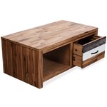vidaXL Table basse Bois d'acacia massif 90x50x37 5 cm