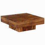 vidaXL Table basse 80x80x30 cm bois d'acacia massif
