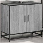 vidaXL Armoire de lavabo de salle de bain sonoma gris 65x33x60 cm