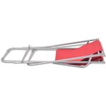 vidaXL Chaises inclinables de terrasse lot de 2 Acier Rouge