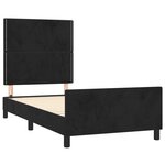 vidaXL Cadre de lit sans matelas noir 100x200 cm velours