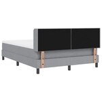 vidaXL Lit boxspring avec matelas avec matelas Gris clair 140 x 200 cm