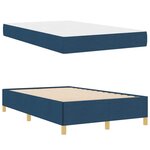 vidaXL Cadre de lit avec matelas Bleu 120 x 200 cm tissu