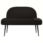 vidaXL Banc rembourré avec dossier Noir 110 x 60 x 76 cm Simili cuir