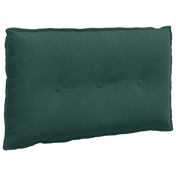 vidaXL Coussin de Dos Vert foncé 80 x 50 cm Tissu en velours côtelé