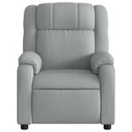 vidaXL Fauteuil inclinable de massage gris clair tissu