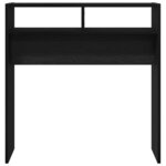 vidaXL Table console Chêne noir 78 x 30 x 80 cm Bois d'ingénierie