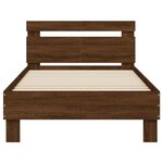 vidaXL Cadre de lit sans matelas avec tête de lit 100x200 cm