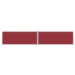 vidaXL Auvent latéral rétractable Rouge 200x1000 cm