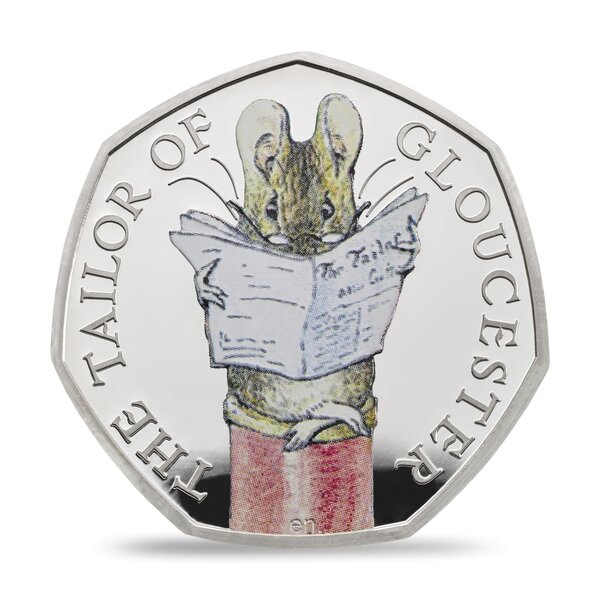 Pièce de monnaie 50 Pence Royaume-Uni Le Tailleur de Gloucester 2018 – Argent BE