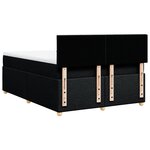 vidaXL Sommier à lattes de lit avec matelas Noir 160x200 cm Tissu