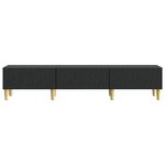 vidaXL Meuble TV 147 x 34 5 x 30 cm Noir Bois d'ingénierie