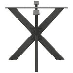 vidaXL Pied de table à manger en forme d'araignée  anthracite  85 x 85 x (72-73) cm  acier