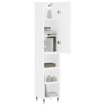 vidaXL Buffet haut Blanc 34 5x34x180 cm Bois d'ingénierie