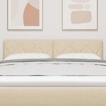 vidaXL Tête de lit Crème tissu