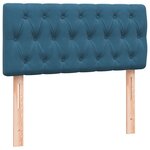 vidaXL Sommier à lattes de lit et matelas bleu foncé 80x220 cm velours